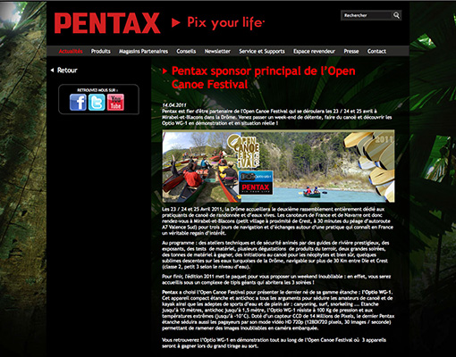 Pentax website
